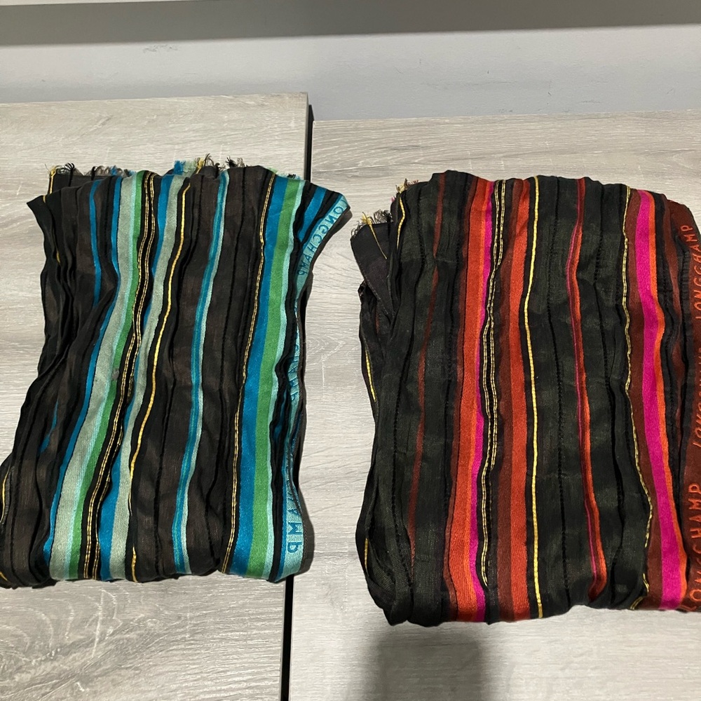 Two vintage LONGCHAMP scarves - men’s or women’s